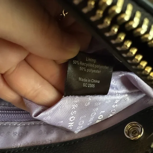 Lo & Sons Black Pearl Pebble Cactus Bag with Lavender Interior - Picture 12 of 15